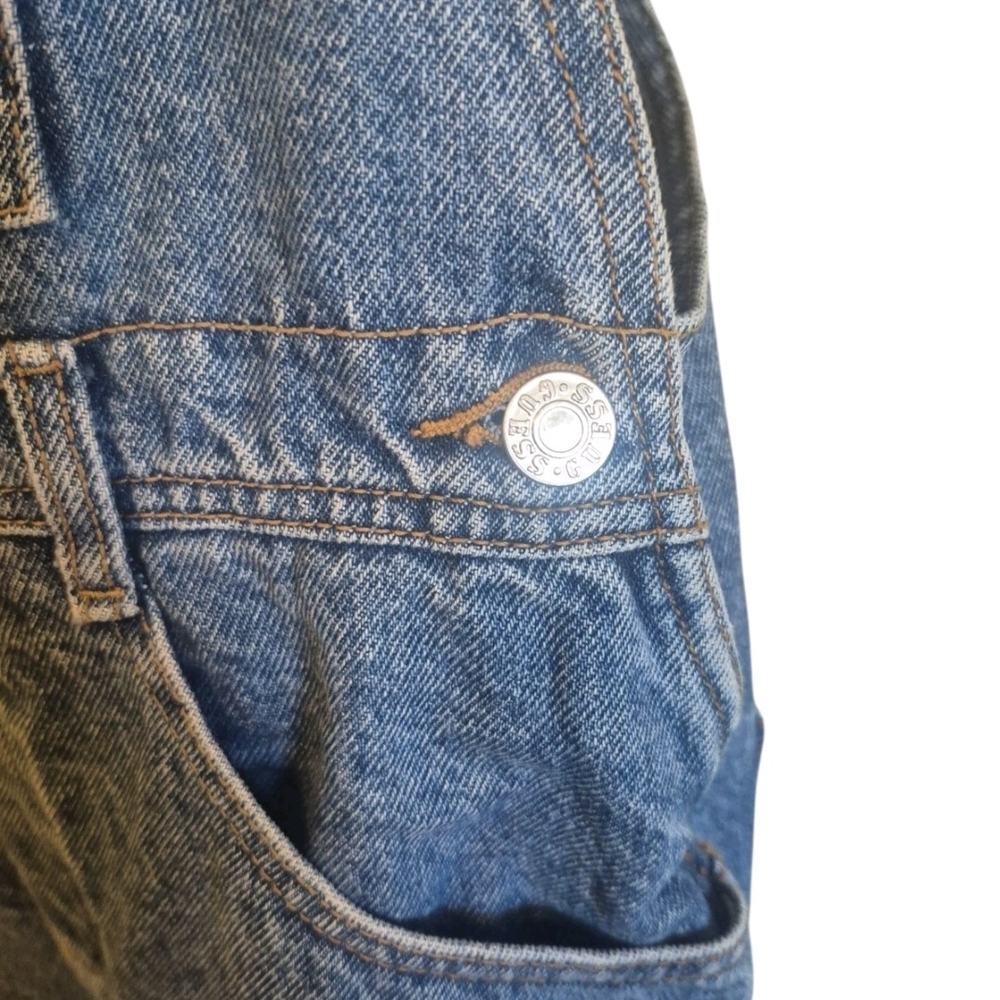 Vintage GUESS Denim Overalls - Classic Blue 90s Style Size 12 Summer - Picture 4 of 8